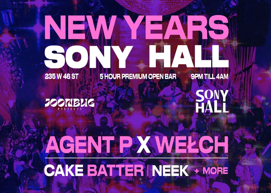  Sony Hall NYE 2026 Party